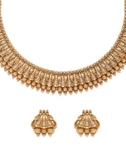 Gold Plated Studded Teample Necklace Set