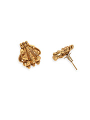 Gold Plated Studded Teample Necklace Set