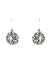 Brushed Sterling Silver Drop Earrings