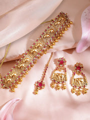 Timeless Glamour Gold-Plated Choker set Ensemble for Classic Style