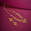 Gold classic pearl stone necklace set