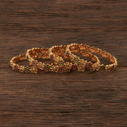 Antique Temple Bangles With Matte Gold Plating. A
