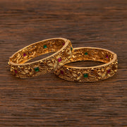 Antique Openable Bangles With Matte Gold Plating.15