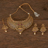 Antique Mukut Necklace With Gold Plating-002