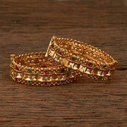 Antique Openable Bangles With Matte Gold Plating.16