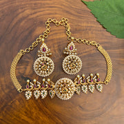 Real Kemp AD Annapakshi Chakra Paisley Choker Necklace set