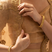 Gold Plated Tribal Bangles